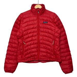 Patagonia Zip Up Quilted Outdoor Puffer Jacket Red S